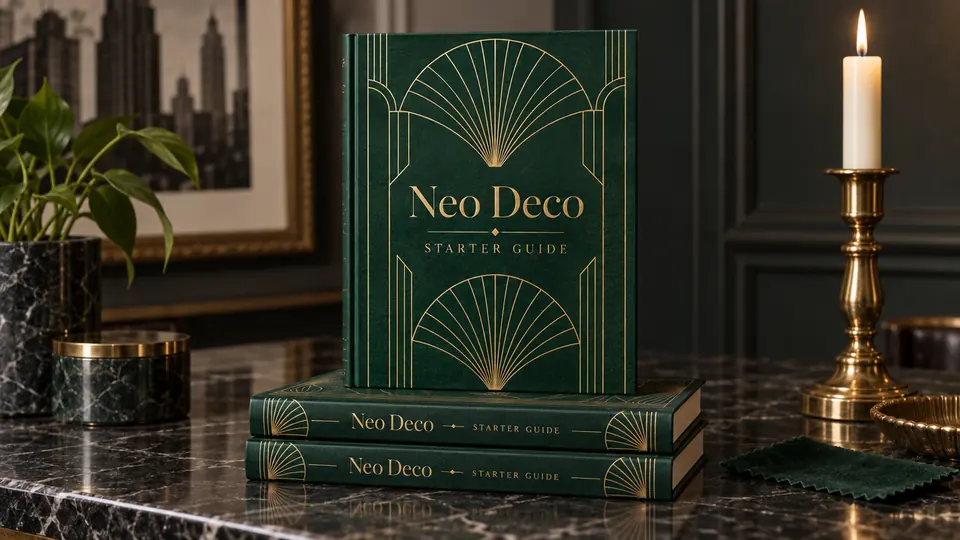 Neo Deco Starter Guide book cover in emerald